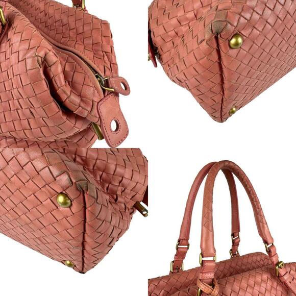 BOTTEGA VENETA Pink Leather Intrecciato Bag